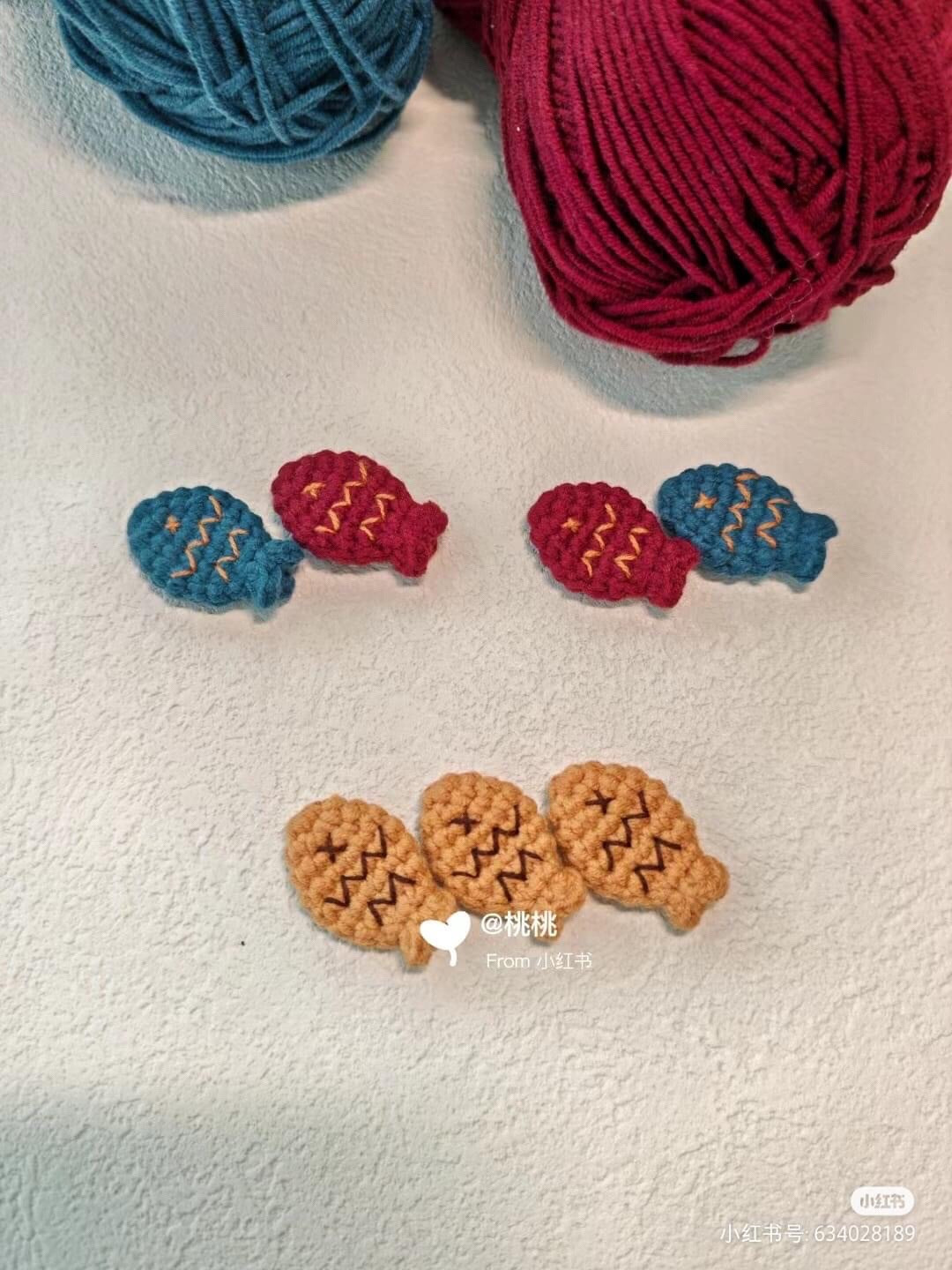 Crochet Fried Fish Pattern Chart