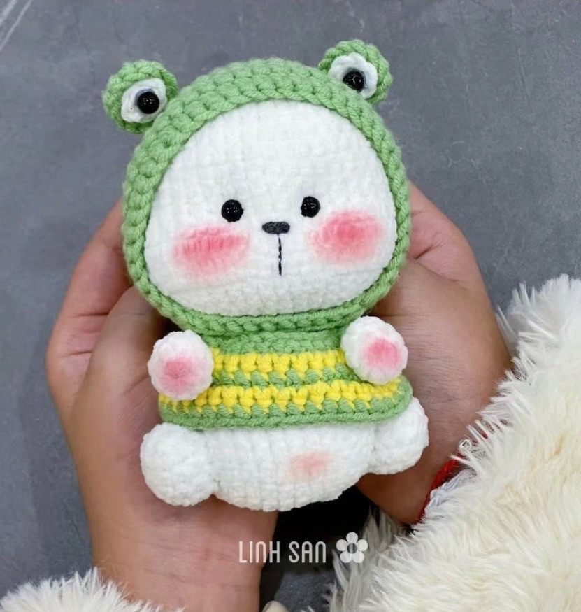 Crochet Frog Bear Doll Pattern