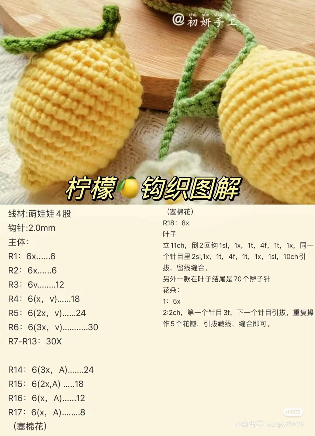 Crochet Fruit Pattern Chart: Pear, Peach, and Mango Amigurumi Tutorials