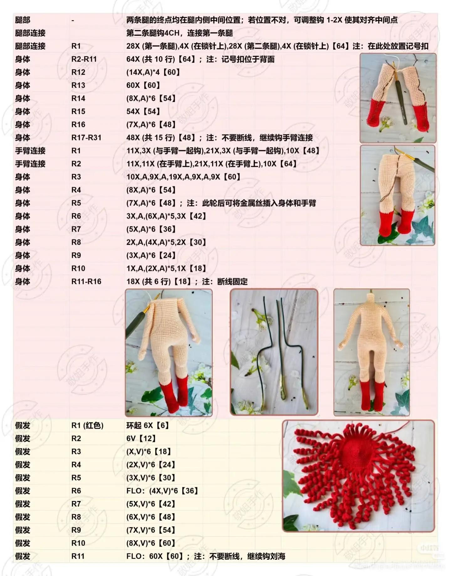 Crochet Gingerbread Girl Doll Pattern with Mini Doll Set