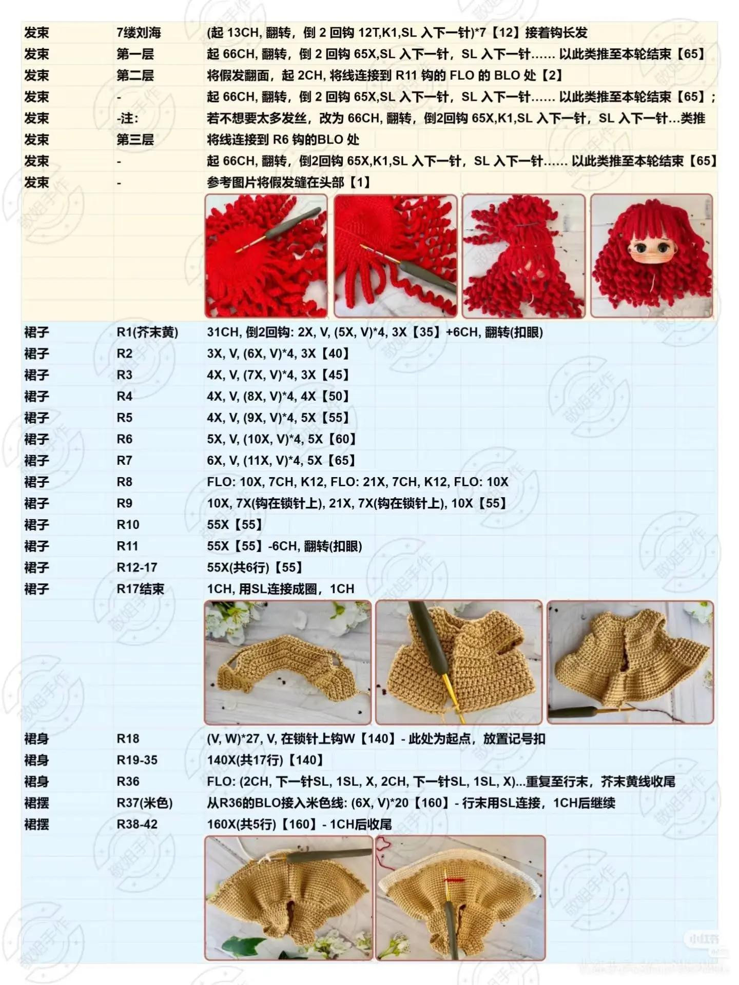 Crochet Gingerbread Girl Doll Pattern with Mini Doll Set