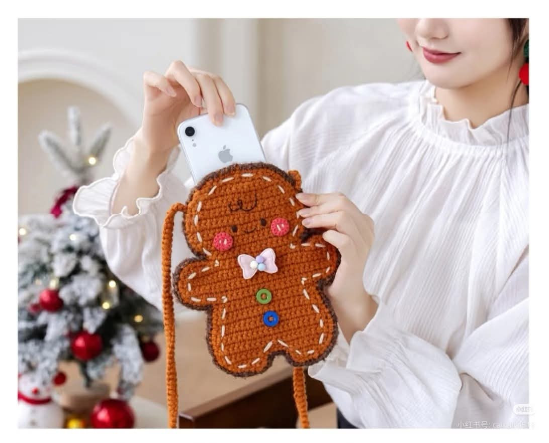 Crochet Gingerbread Man Bag Pattern Chart