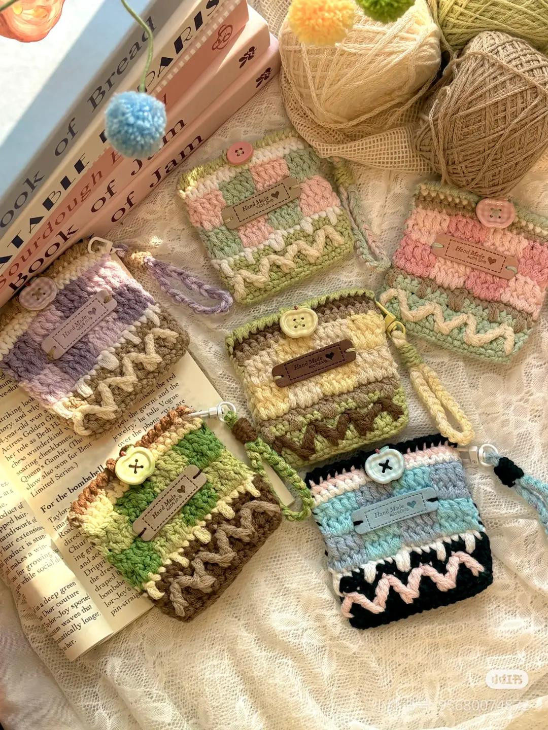 Crochet Gingham Coin Purse Chart by Domin Studio