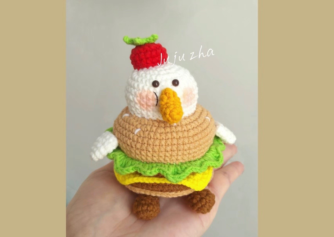 Crochet Goose Hamburger Amigurumi Pattern Chart