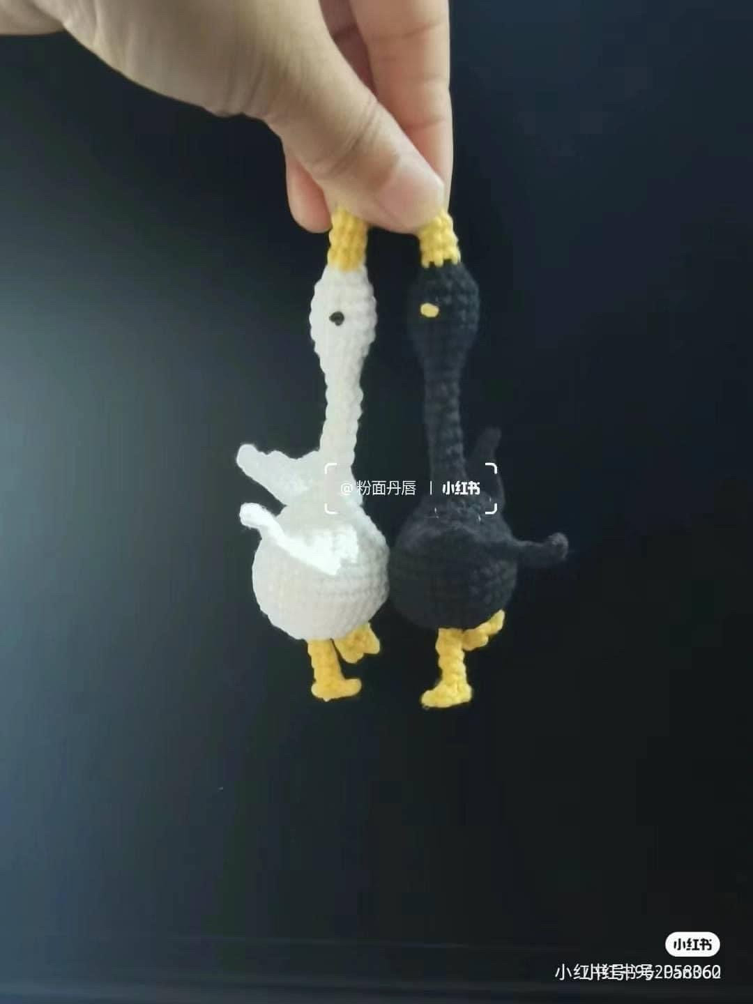 Crochet Goose Keychain Pattern Chart