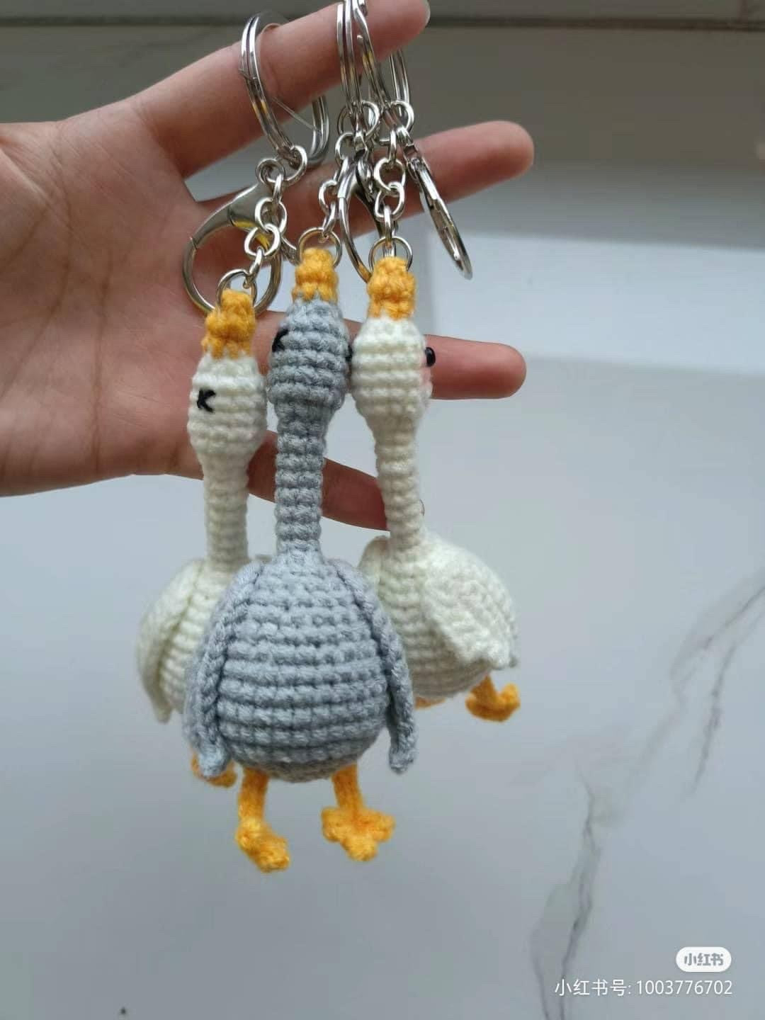 Crochet Goose Keychain Pattern Chart