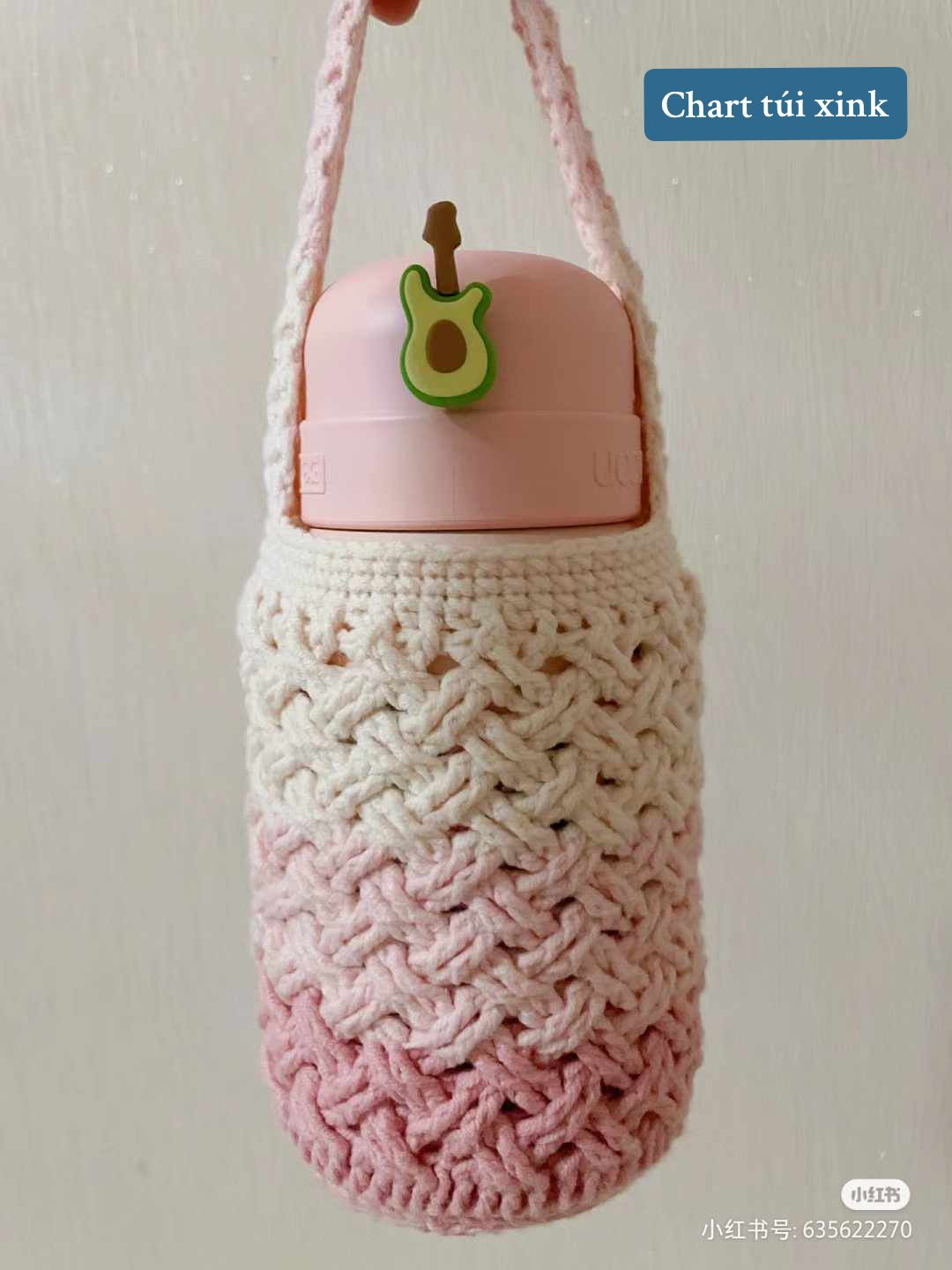 Crochet gradient phone bag pattern and chart