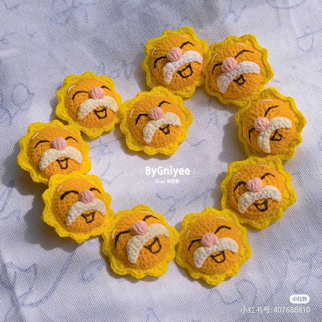 Crochet Grandpa Sun Pattern Tutorial with Chart