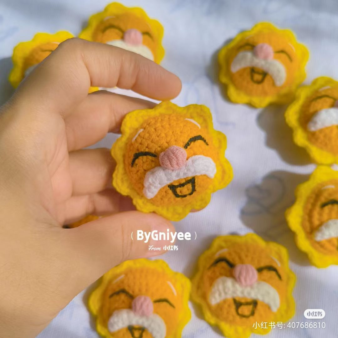 Crochet Grandpa Sun Pattern Tutorial with Chart