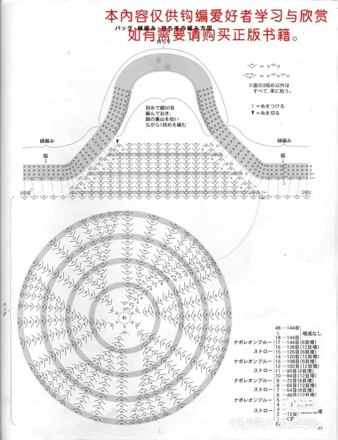 Crochet Granny Bag Pattern with Lace Motif and Zigzag Stripes