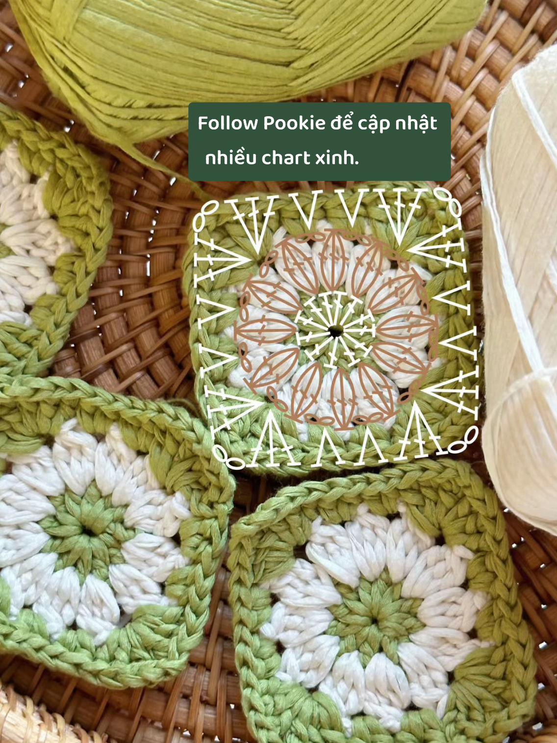 Crochet Granny Square Charts: Heart and Flower Patterns