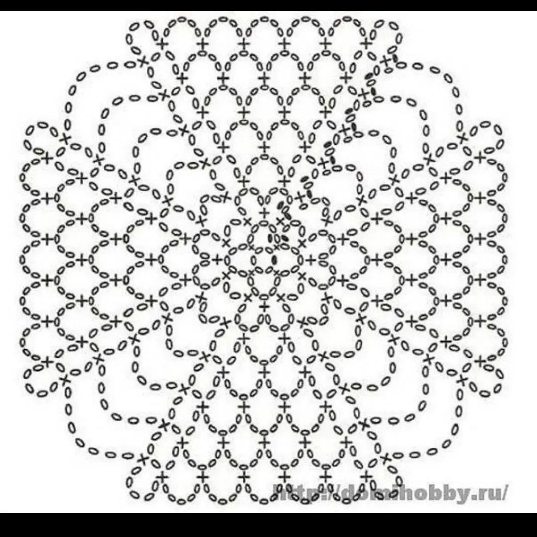 Crochet Granny Square Flat Charts: Vintage Lace Napkin Patterns with Detailed Stitch Diagrams