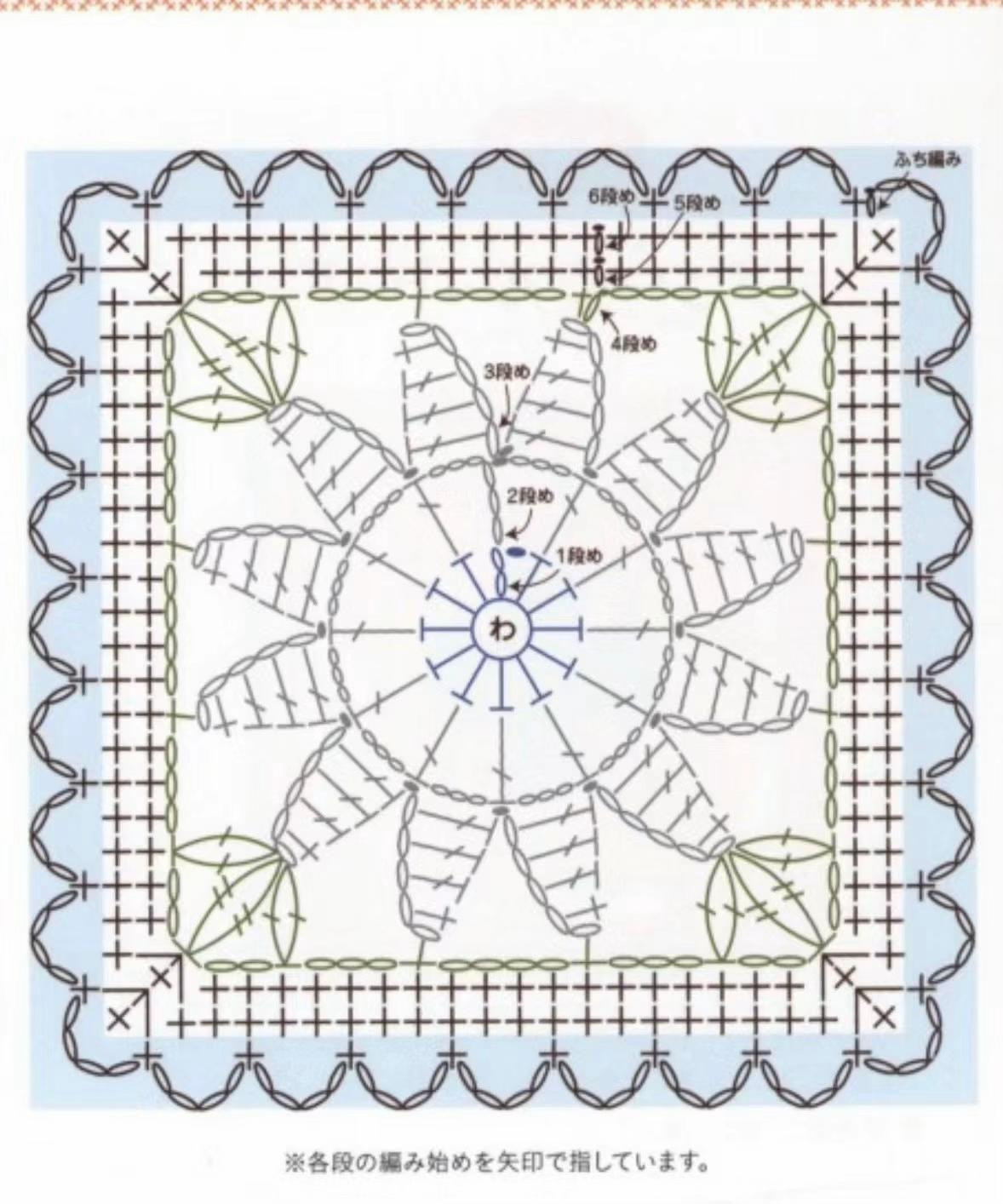 Crochet Granny Square Floral Patterns and Charts