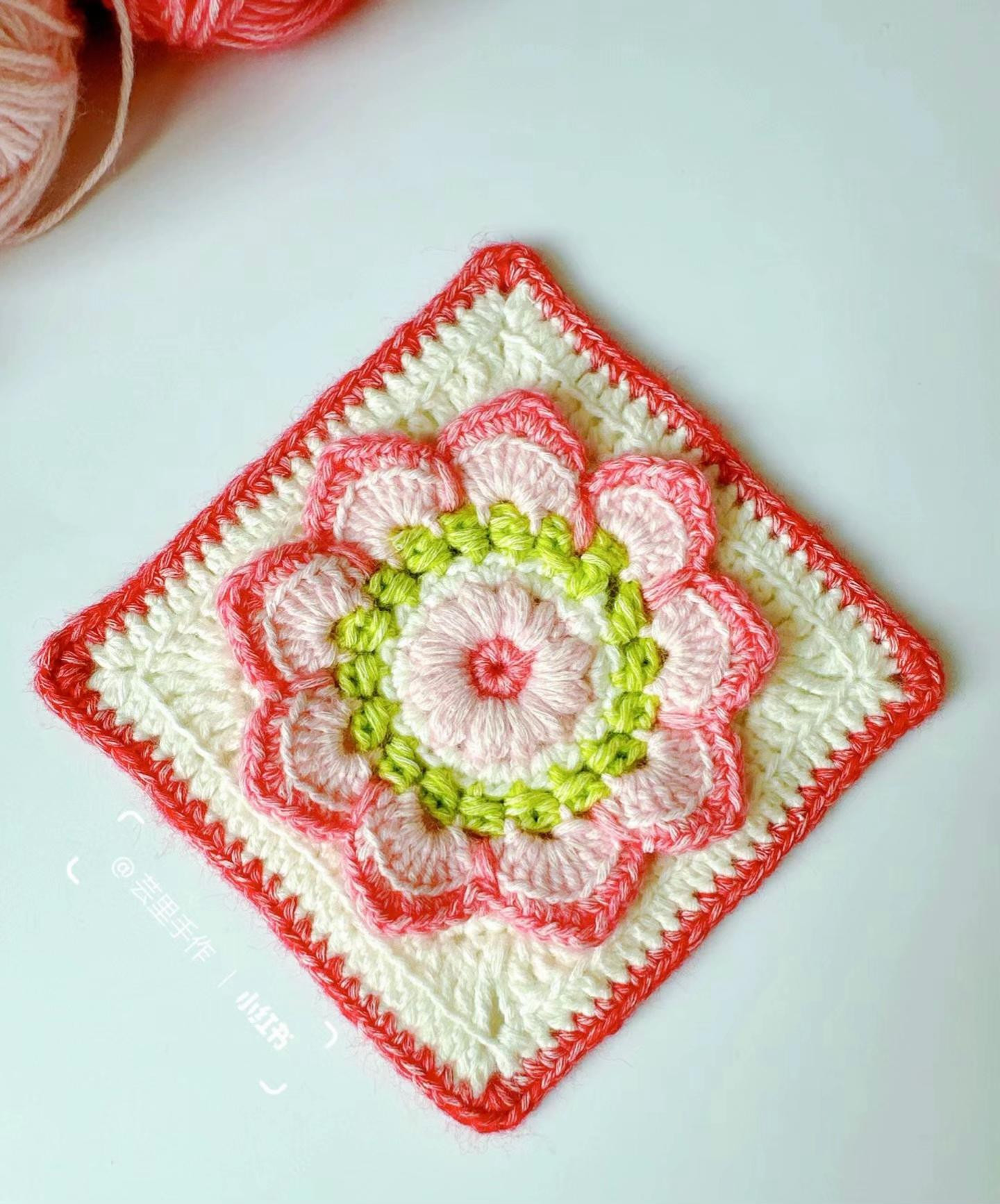 Crochet Granny Square Floral Patterns and Charts