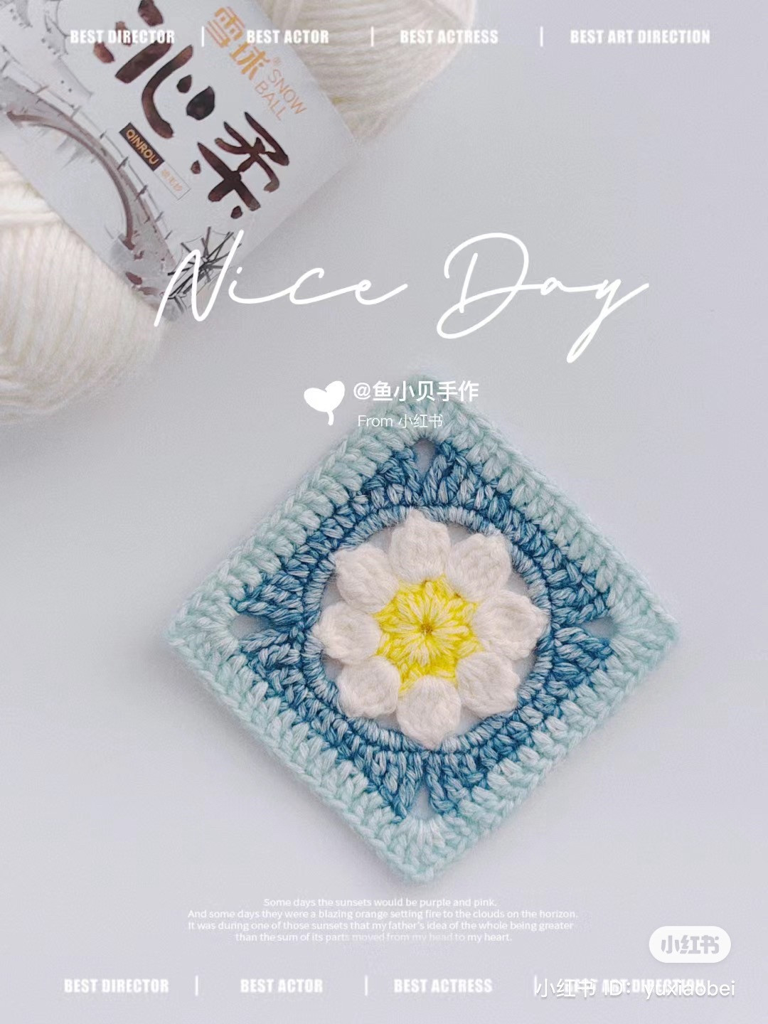 Crochet Granny Square Flower Patterns: Yellow, Blue, and Teal Variations with Detailed Charts