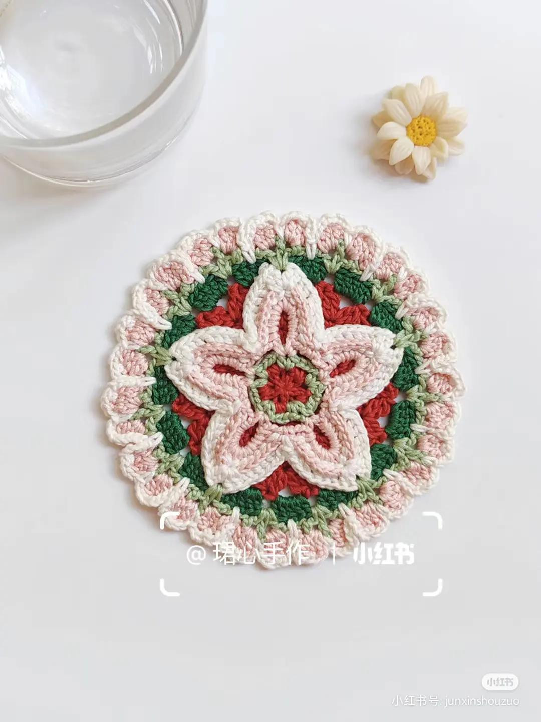 Crochet Granny Square Patterns: Lotus Flower and Red Flower Charts with Instructions