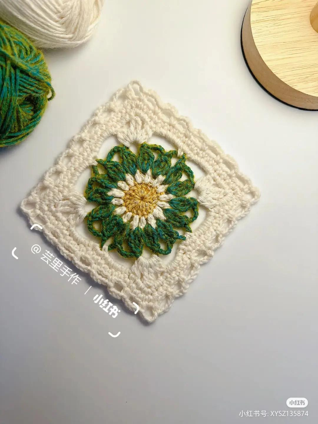Crochet Granny Square Patterns: Lotus Flower and Red Flower Charts with Instructions