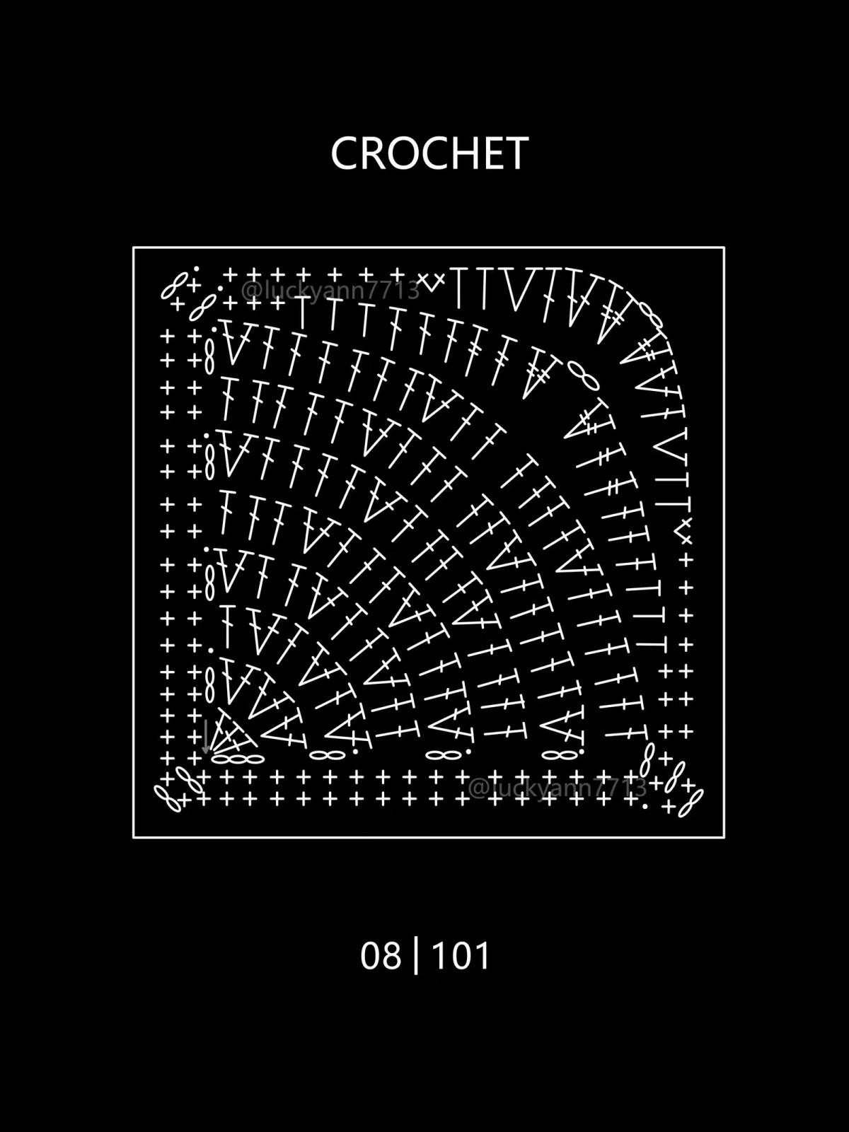 Crochet Granny Square Patterns: Rainbow, Flower, and Cloud Motifs with Flat Charts