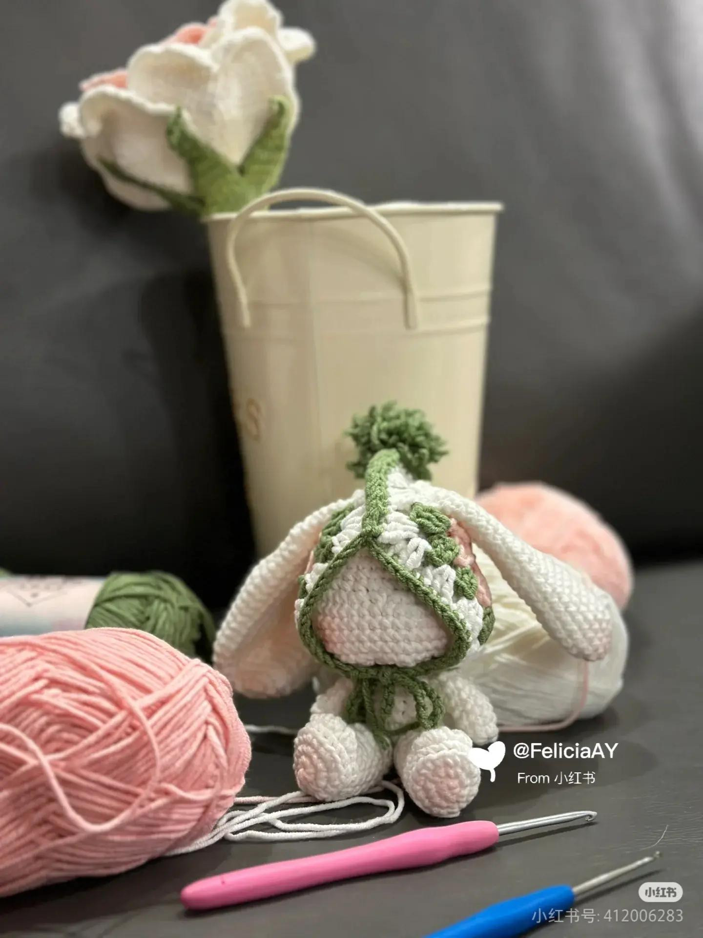 Crochet Granny Square Rabbit Doll Pattern and Tutorial