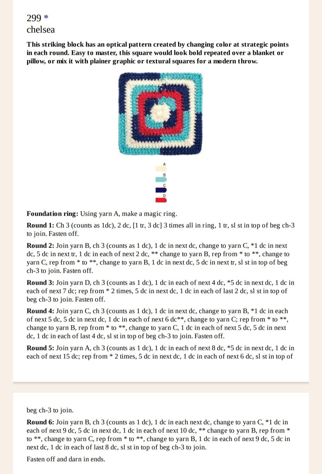 Crochet Granny Squares Patterns: Sierra, Chelsea, Bull's-Eye