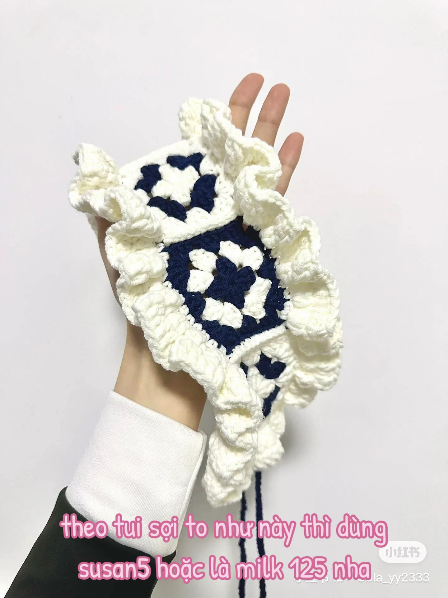 Crochet Headband Pattern with Frilly Edges and Granny Squares