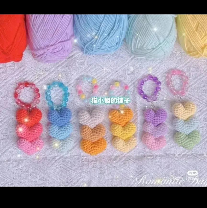 Crochet Heart Keychain Pattern Tutorial