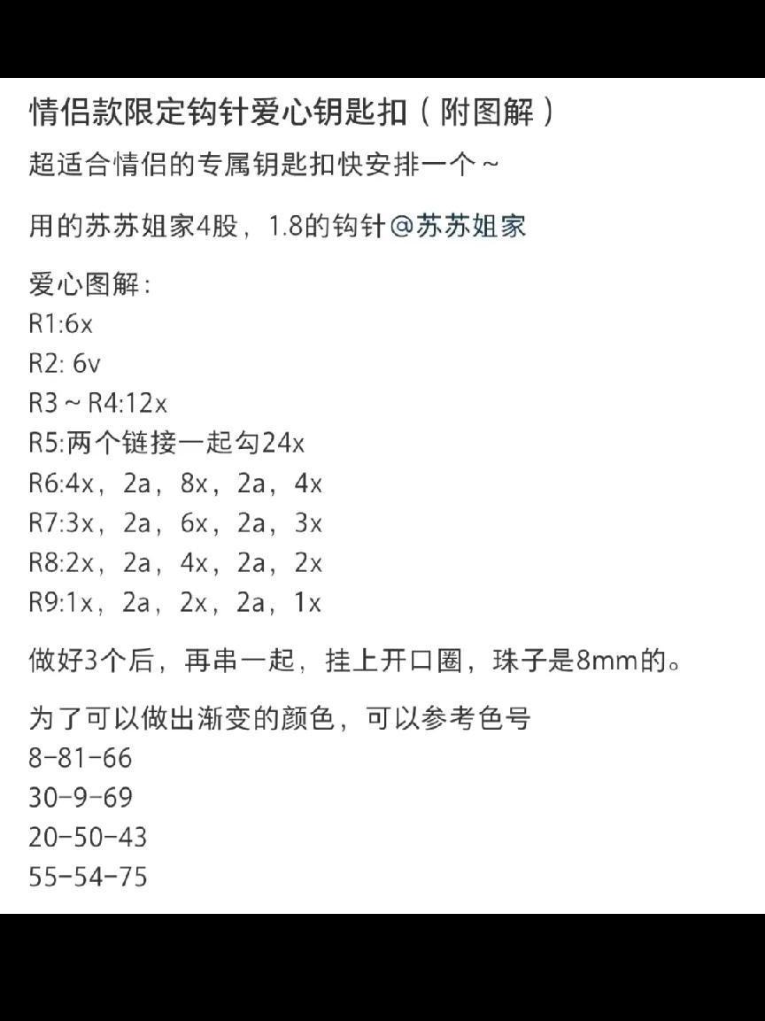 Crochet Heart Keychain Pattern Tutorial