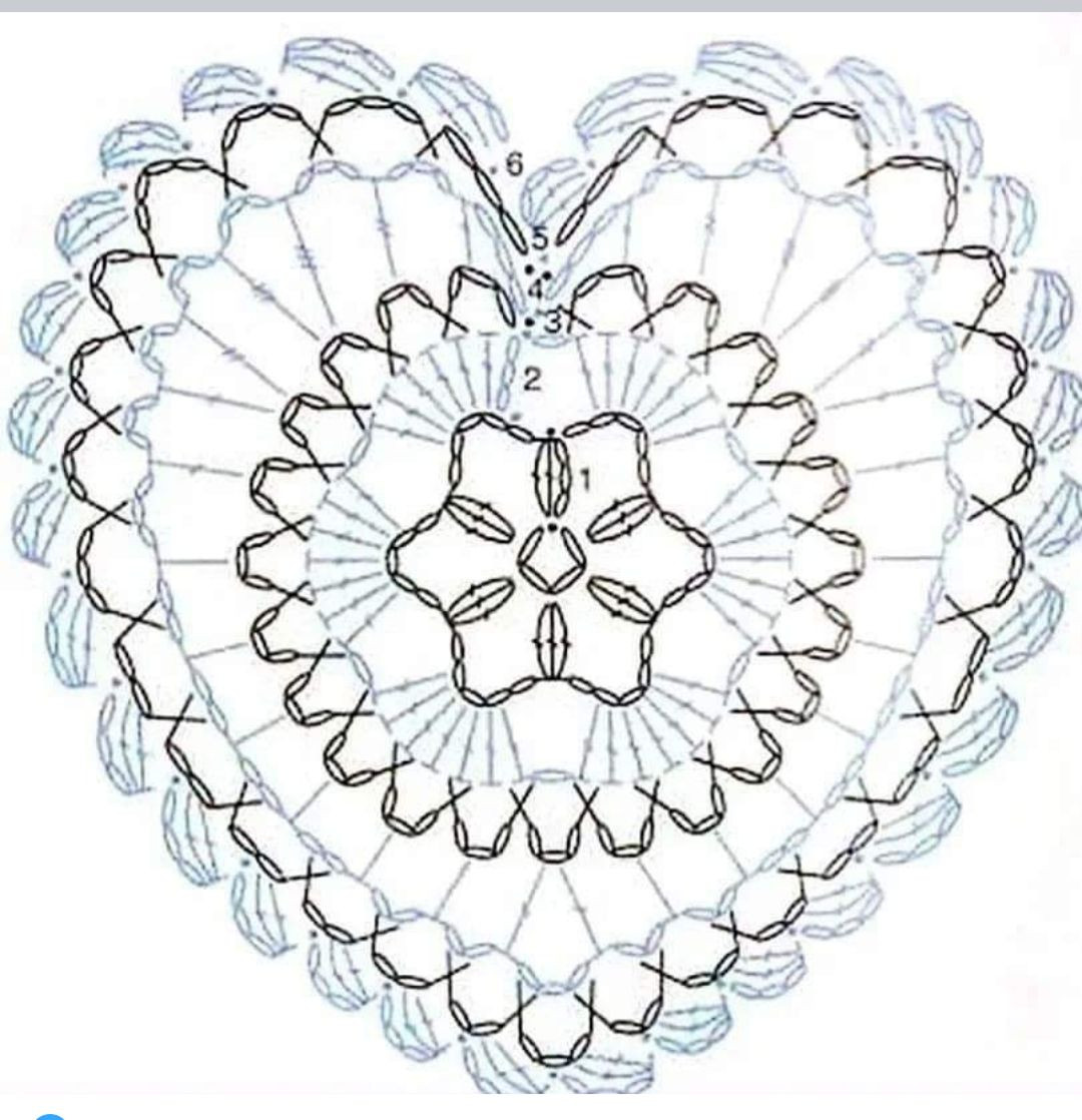 Crochet Heart Pattern with Rose Flower - Pink and Green Yarn Tutorial