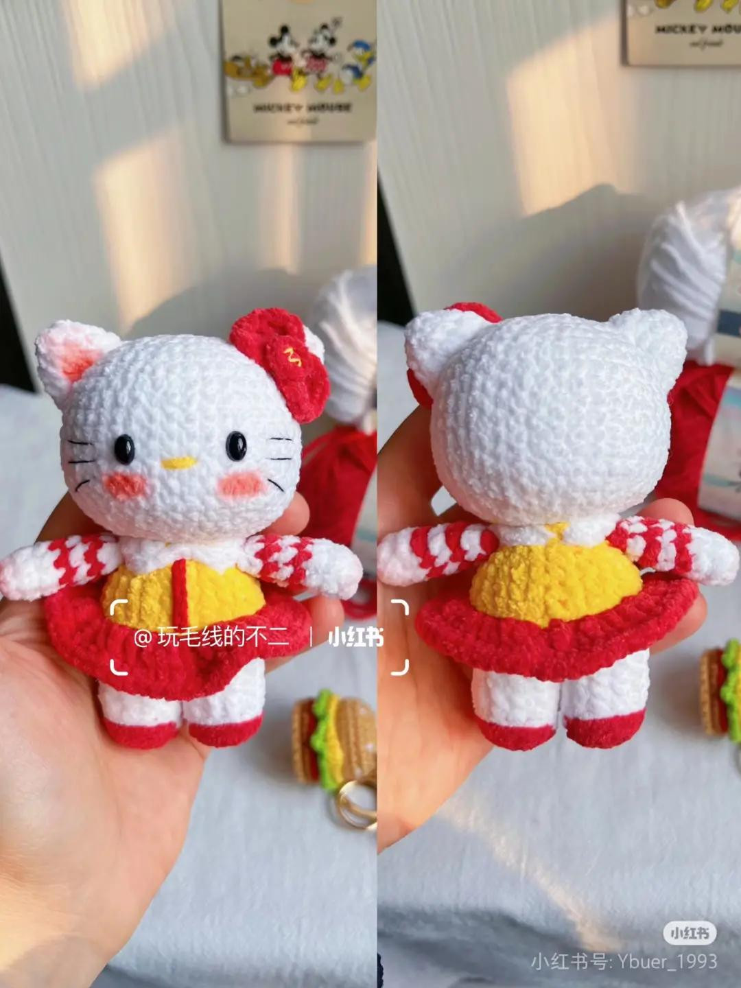 Crochet Hello Kitty Doll Pattern with McDonald's Accessories Tutorial