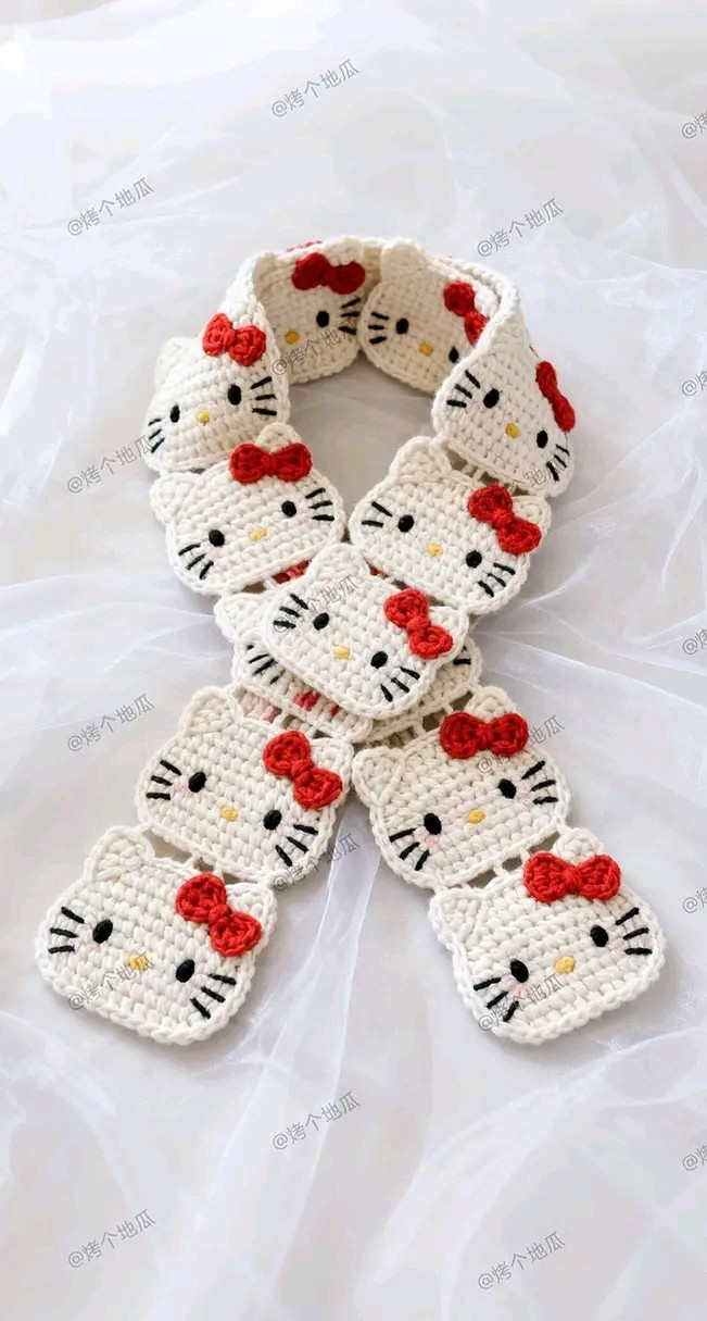 Crochet Hello Kitty Scarf Pattern Chart