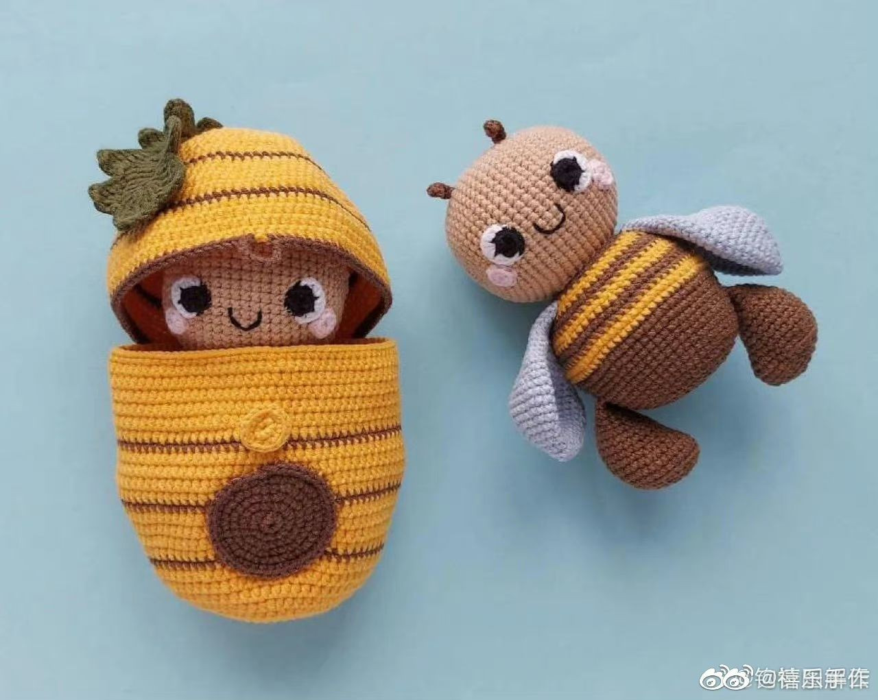 Crochet Honey Bee and Hive Amigurumi Pattern
