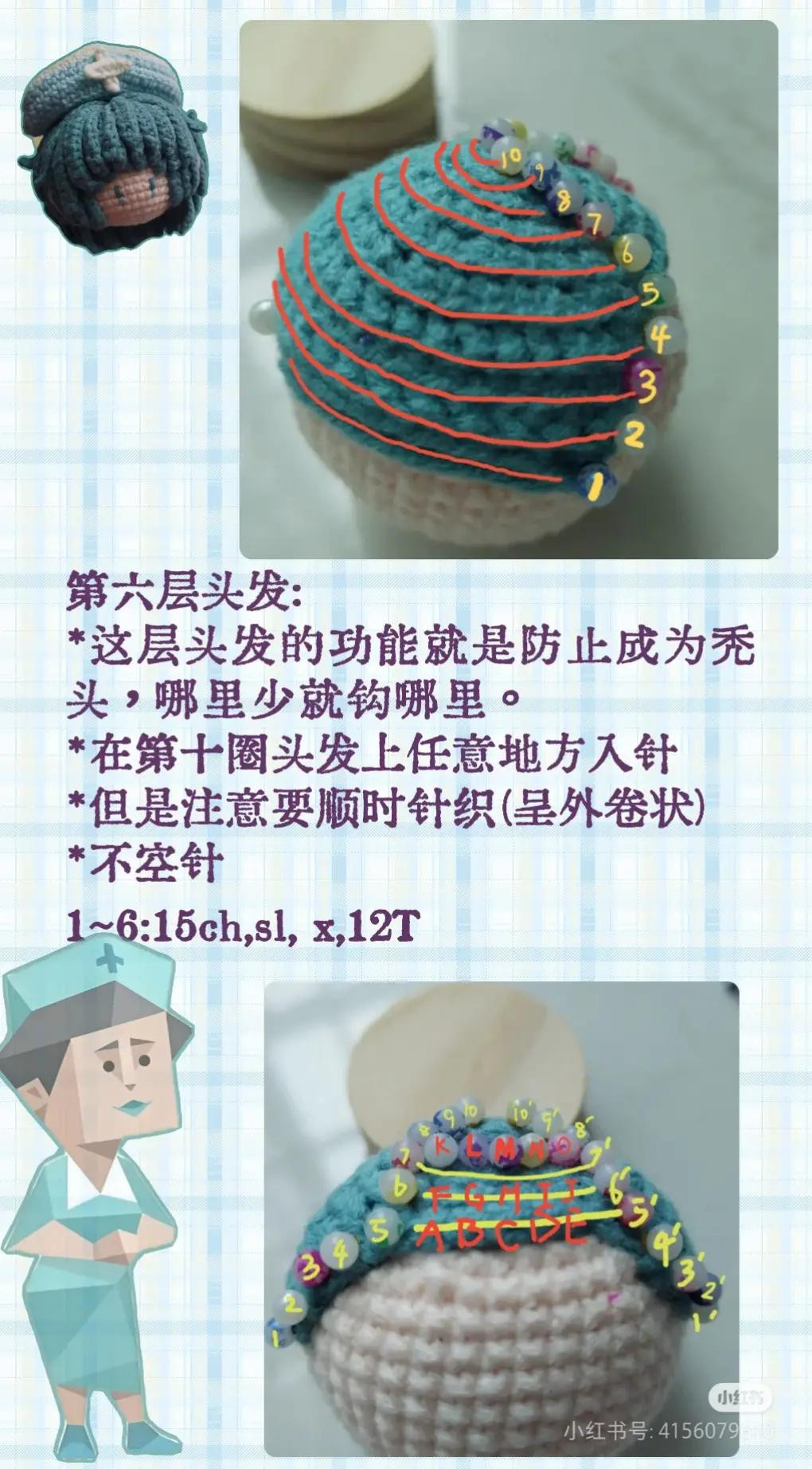 Crochet ISFJ Nurse Doll Pattern and Tutorial Chart