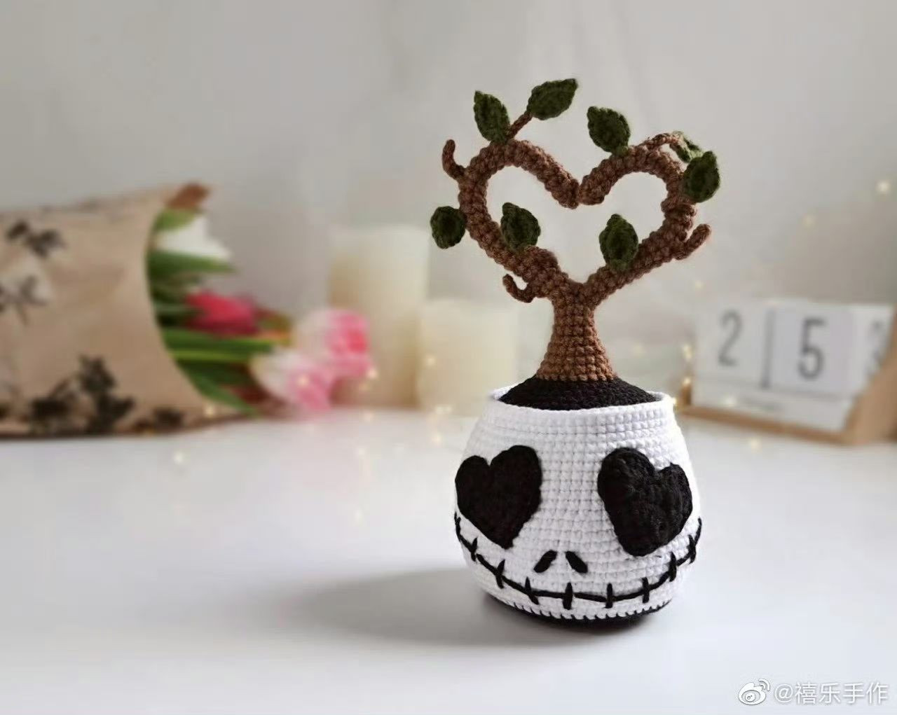 Crochet Jack Skellington Tree in Love Tutorial Chart