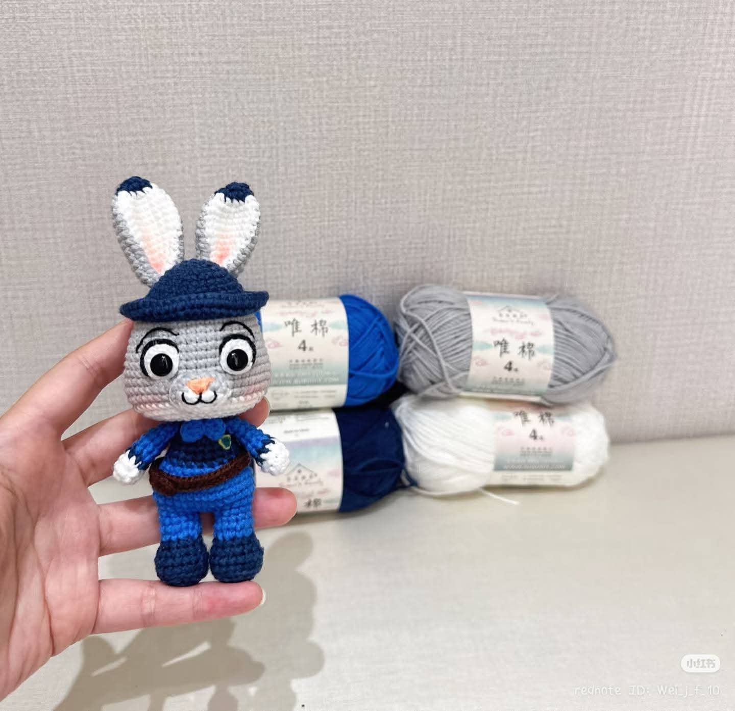 Crochet Judy Hopps Amigurumi Doll Pattern Chart