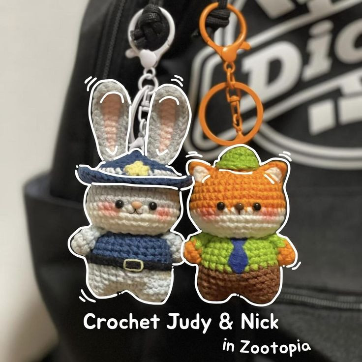 Crochet Judy Hopps & Nick Wilde Amigurumi Pattern