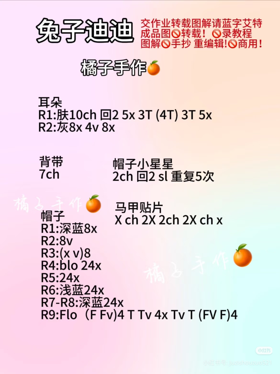 Crochet Judy Hopps Rabbit Police Keychain Pattern