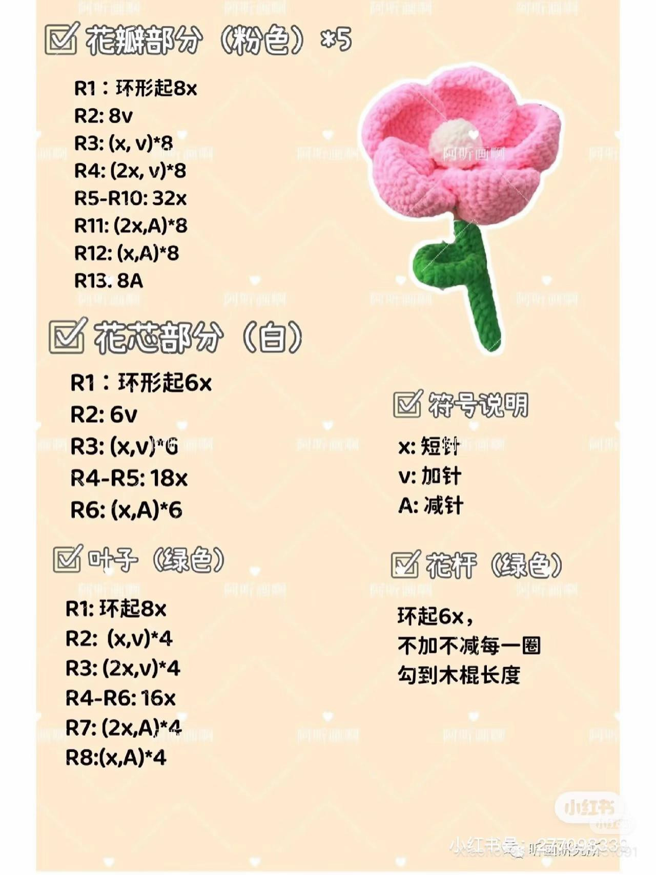 Crochet Jumbo Rose Bouquet Pattern with Amigurumi Doll