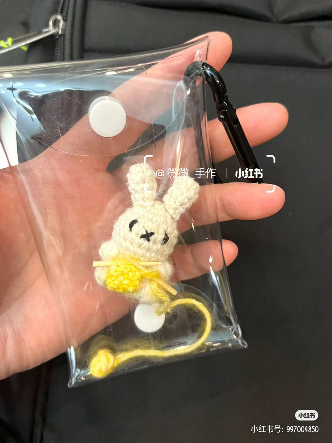 Crochet Knitting Miffy Rabbit Amigurumi Keychain Pattern