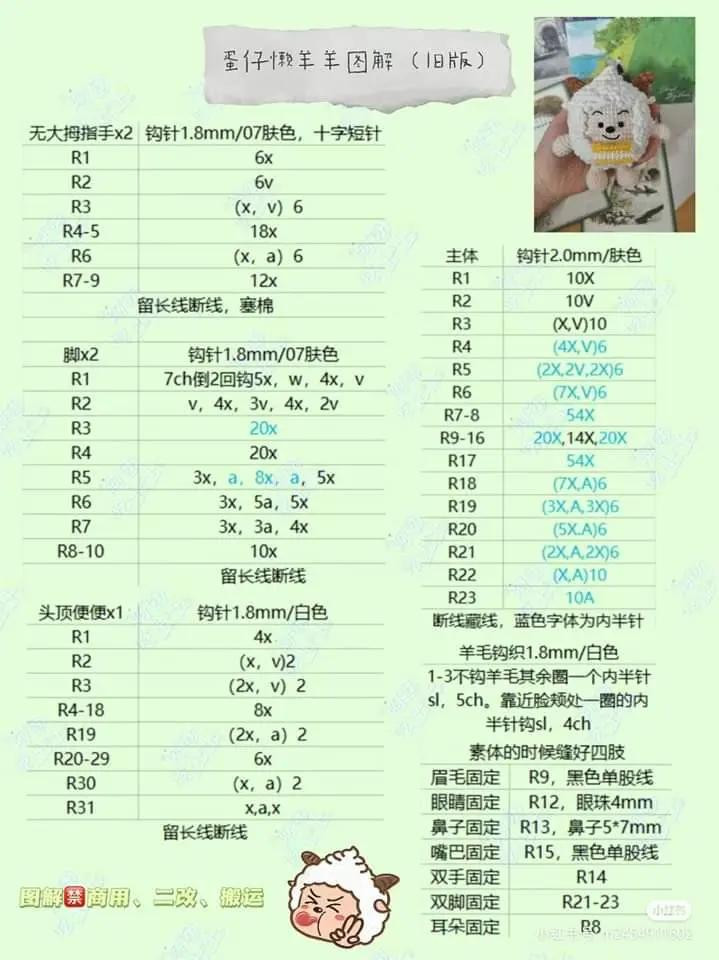 Crochet Lazy Sheep Doll Pattern Tutorial