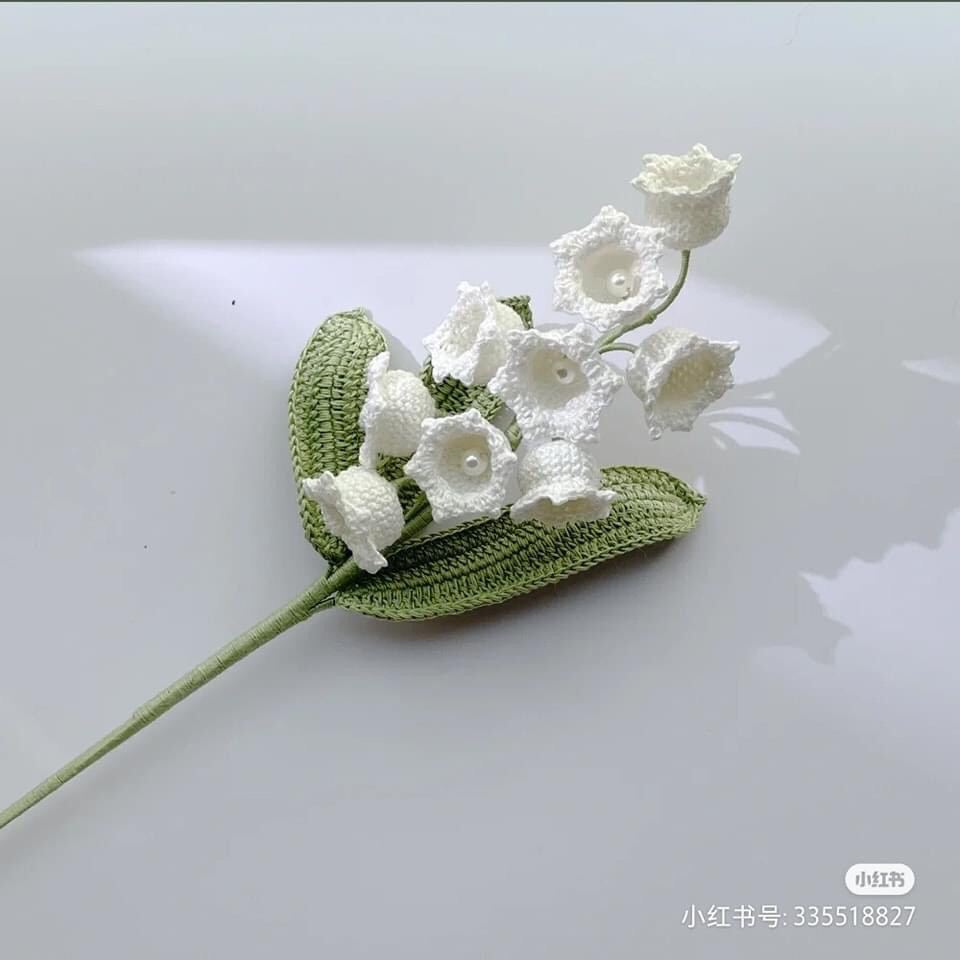 Crochet Lily of the Valley Flower Tutorial Pattern Chart