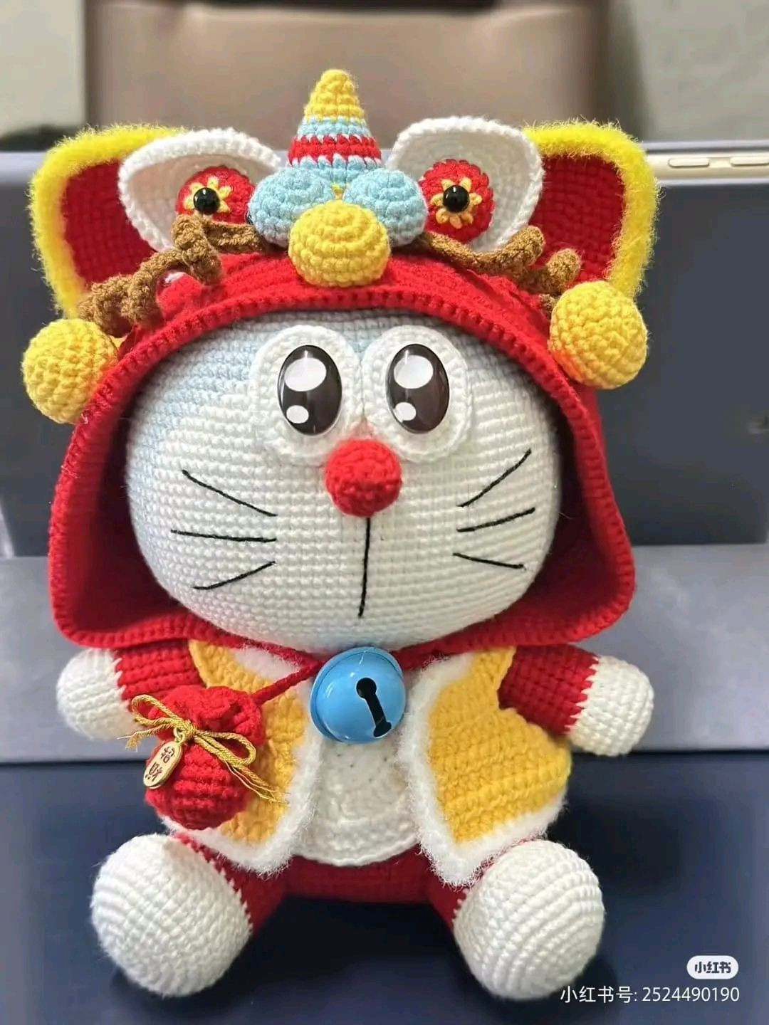 Crochet Lion Dance Doraemon Amigurumi Pattern Chart