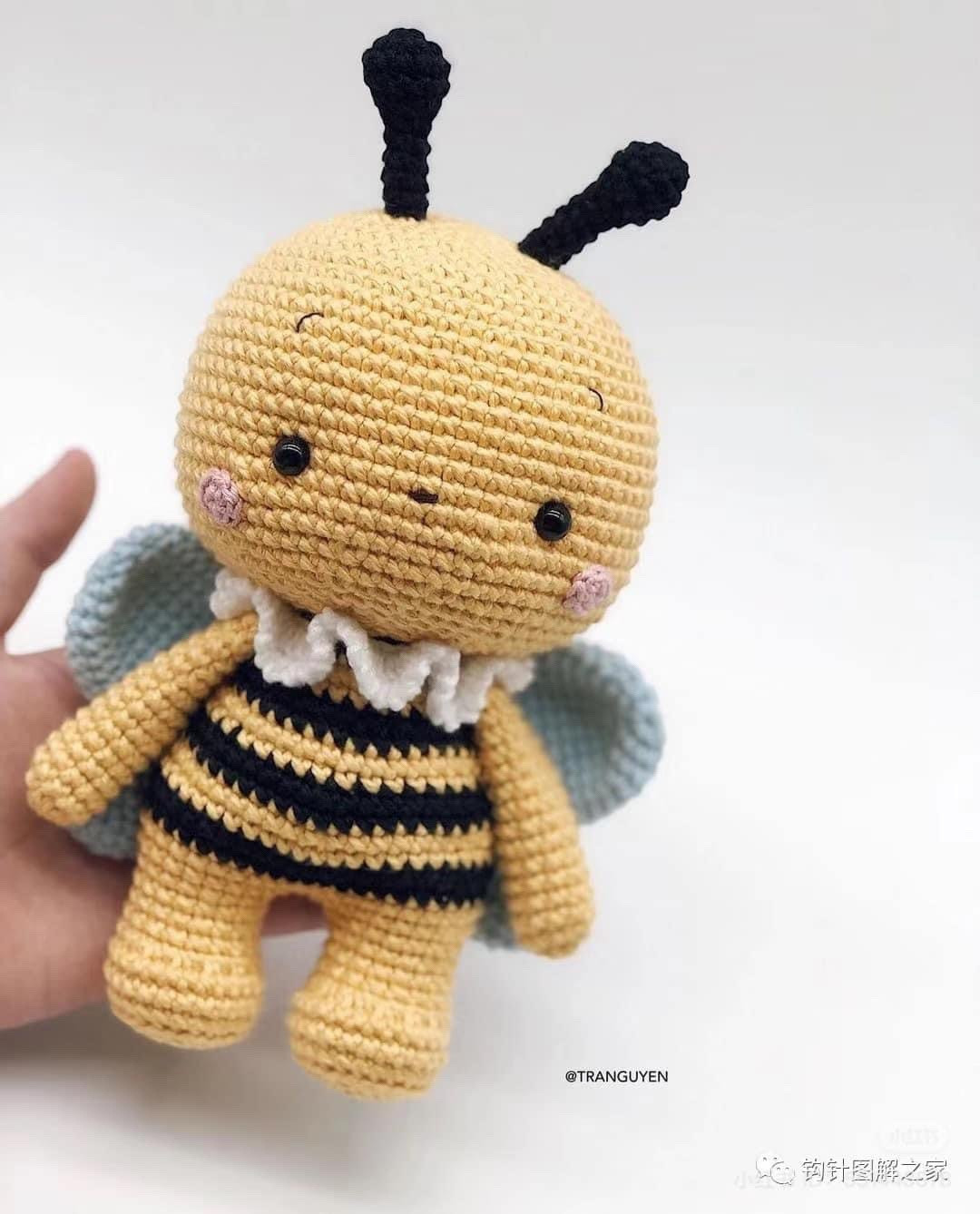 Crochet Little Bee Amigurumi Pattern Chart