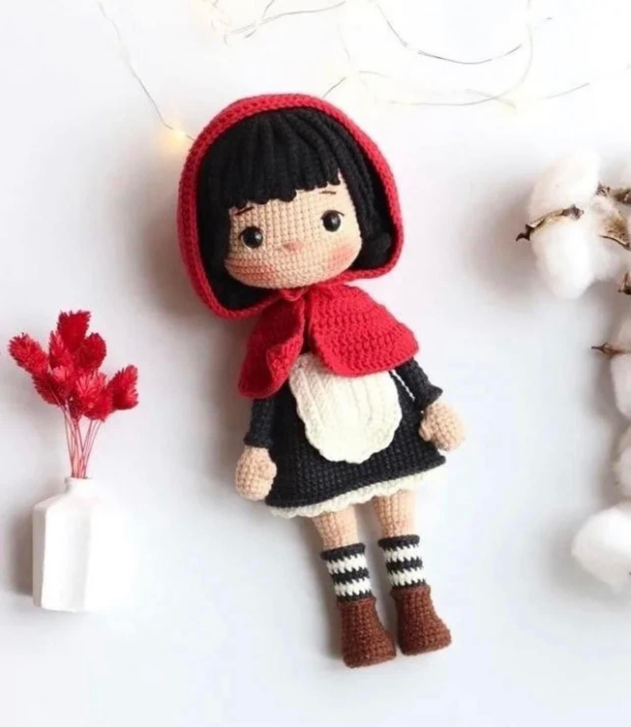 Crochet Little Red Riding Hood Doll Pattern Tutorial