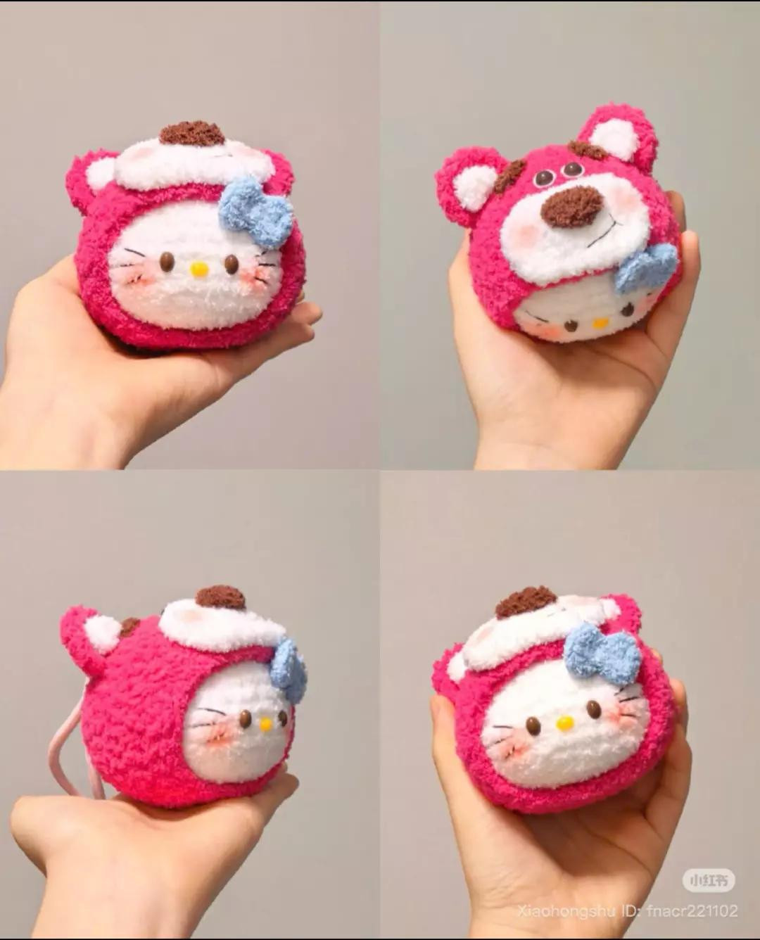 Crochet Loopy Costume Series: Strawberry Bear Hat and Head Pattern Chart