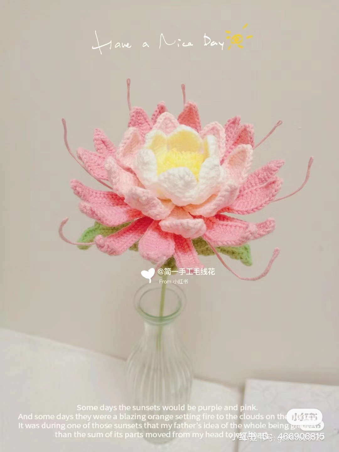 Crochet Lotus Flower Pattern Tutorial with Instructions