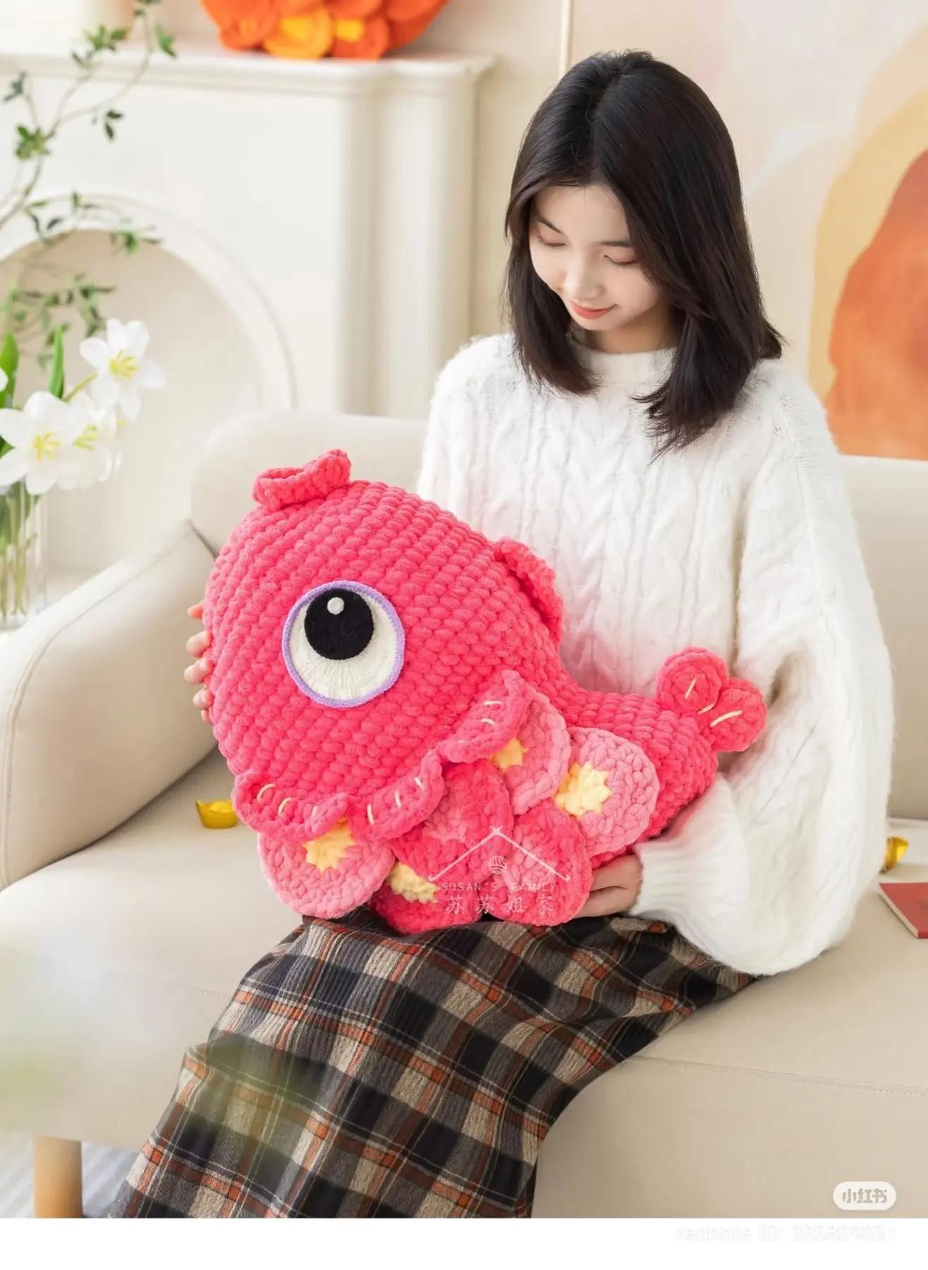 Crochet Lucky Carp Pillow Pattern with Chart