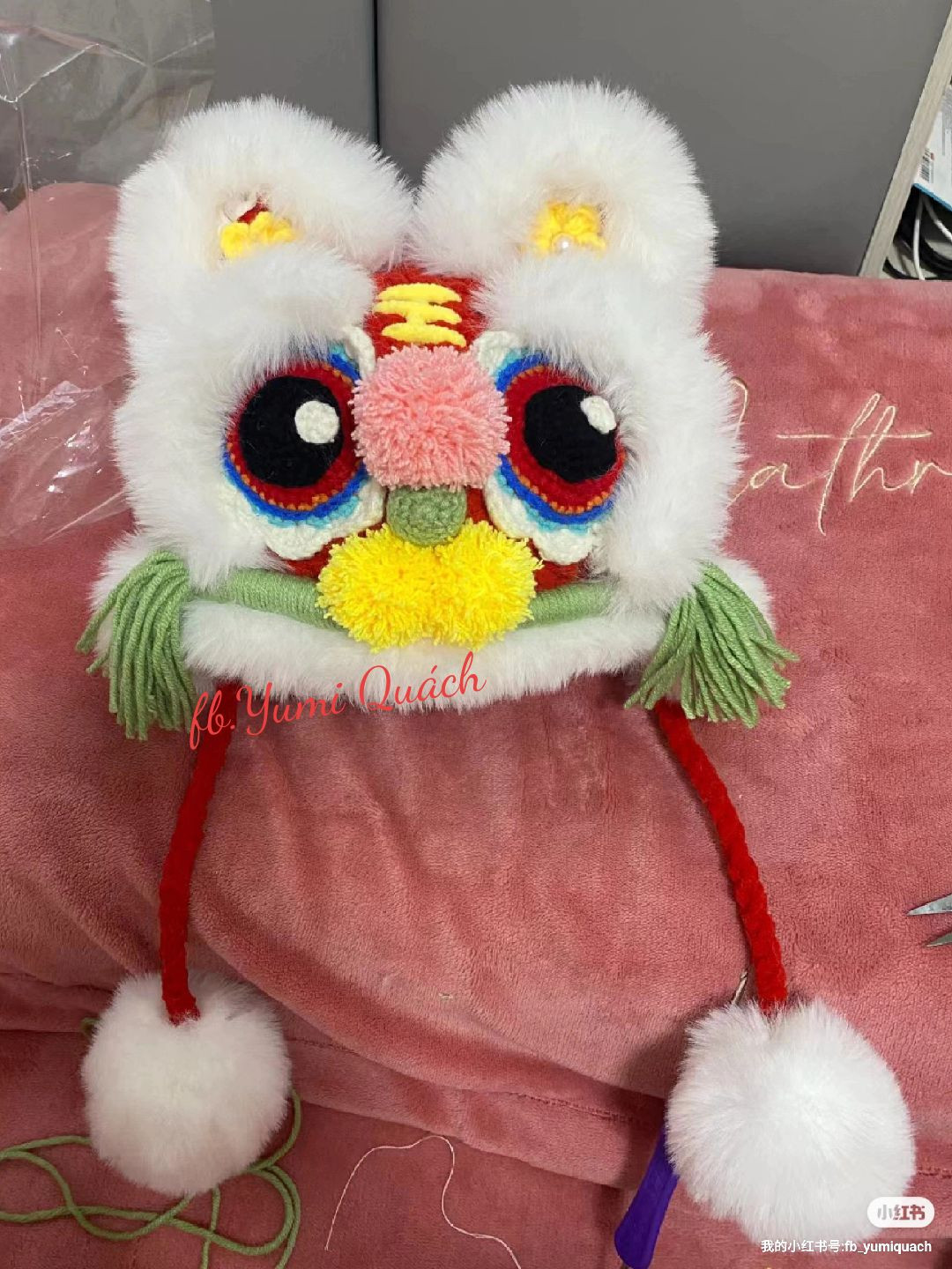 Crochet Lucky Tiger Ear Warmer Hat Pattern Chart