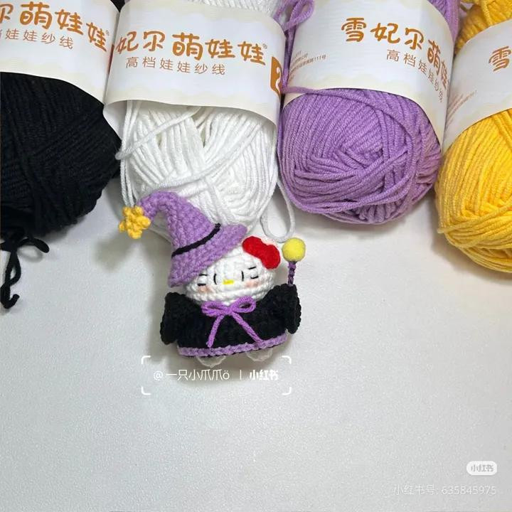 Crochet Magic Kitty Witch Amigurumi Pattern Chart