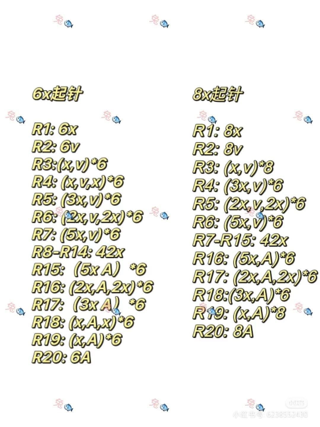 Crochet Magic Ring Comparison: 6st vs 8st for Round Head Shape