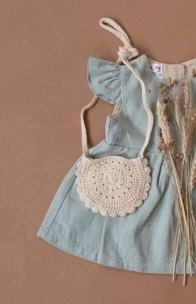 Crochet Mandala Mini Bag Pattern: Flat Chart for Boho Style Shoulder Bag with Tassel